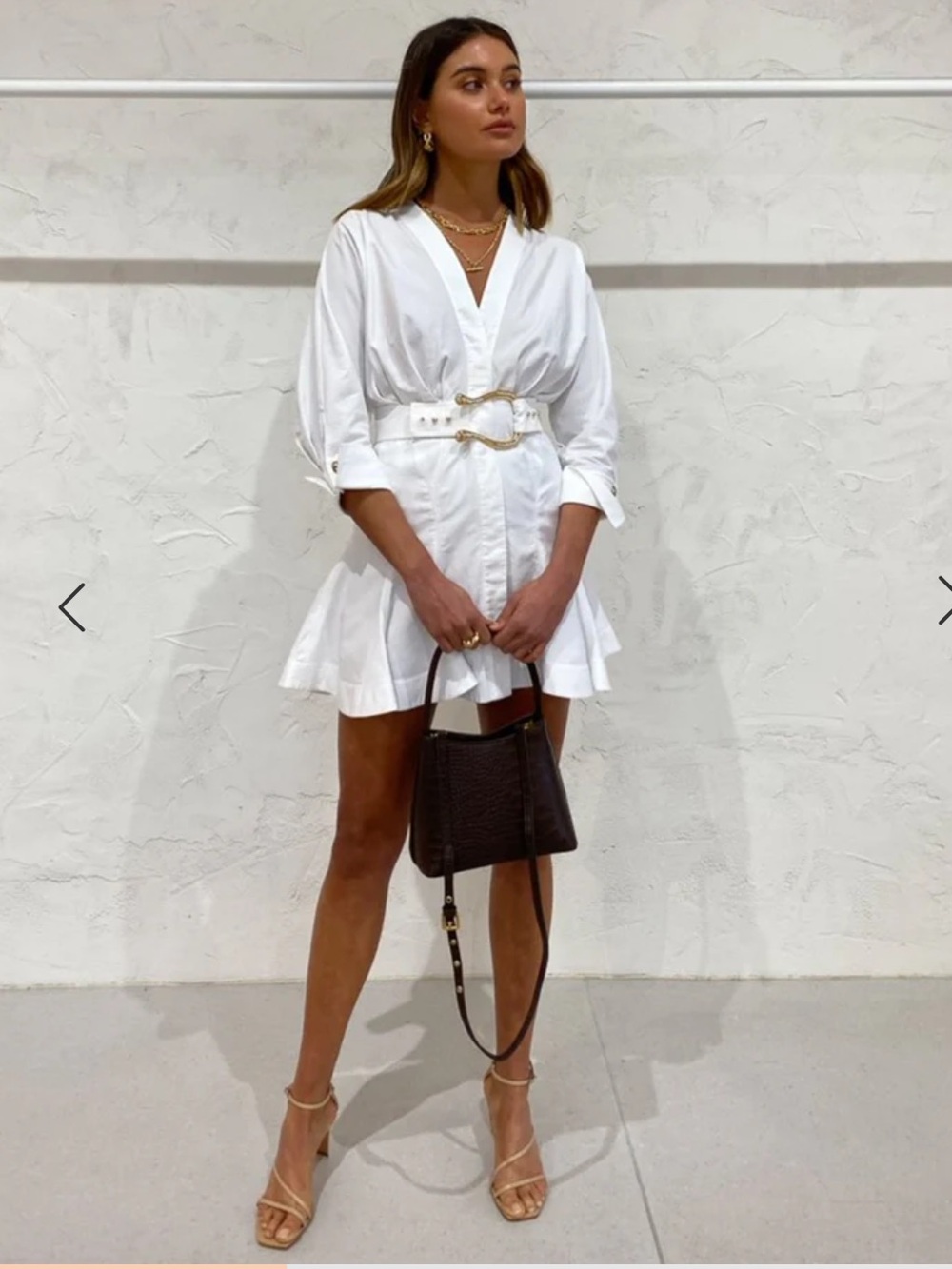 Gorgeous and Flirty Acler White Mini Dress MISSING BELT size 0